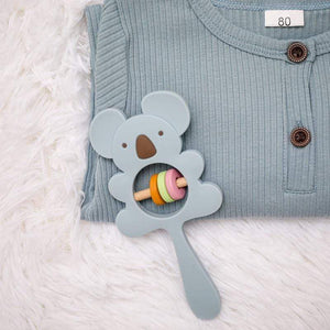Planet Gates 1PCS Baby Silicone Rattle Koala Toys Baby Teether Play Gym Montessori Food Grade Stroller Bed Bell Pacifier Educational Baby Ite