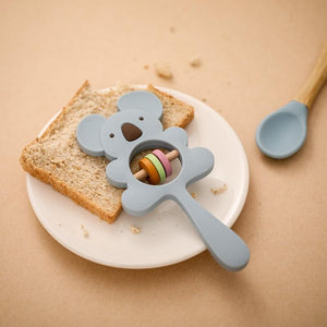 Planet Gates 1PCS Baby Silicone Rattle Koala Toys Baby Teether Play Gym Montessori Food Grade Stroller Bed Bell Pacifier Educational Baby Ite