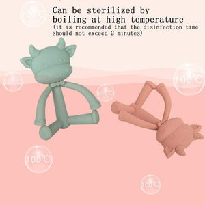 Planet Gates 1Pcs Baby Teething Toys Cute Cartoon Teeth Biting Toy Food Grade Silicone Infant Supplies Teether Holders Baby Pacifier Teethers