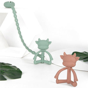 Planet Gates 1Pcs Baby Teething Toys Cute Cartoon Teeth Biting Toy Food Grade Silicone Infant Supplies Teether Holders Baby Pacifier Teethers