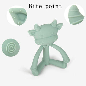 Planet Gates 1Pcs Baby Teething Toys Cute Cartoon Teeth Biting Toy Food Grade Silicone Infant Supplies Teether Holders Baby Pacifier Teethers