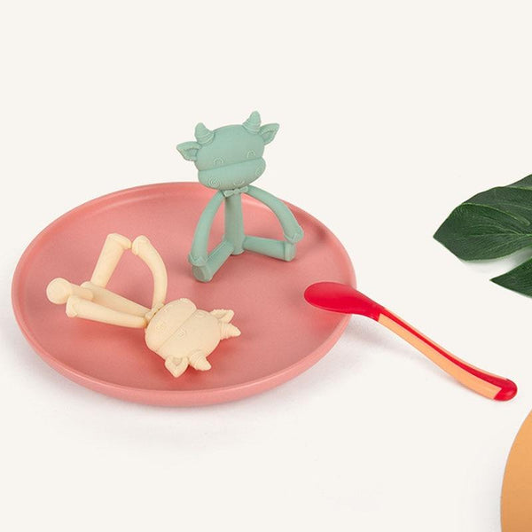 Planet Gates 1Pcs Baby Teething Toys Cute Cartoon Teeth Biting Toy Food Grade Silicone Infant Supplies Teether Holders Baby Pacifier Teethers