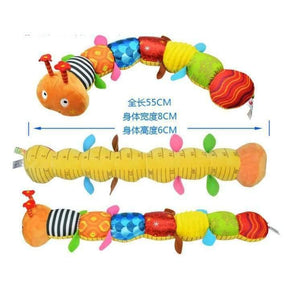 Planet Gates 1pcs Baby Toy Musical Caterpillar Rattle with Ring Bell Cute Cartoon Animal Plush Doll Early Educational
