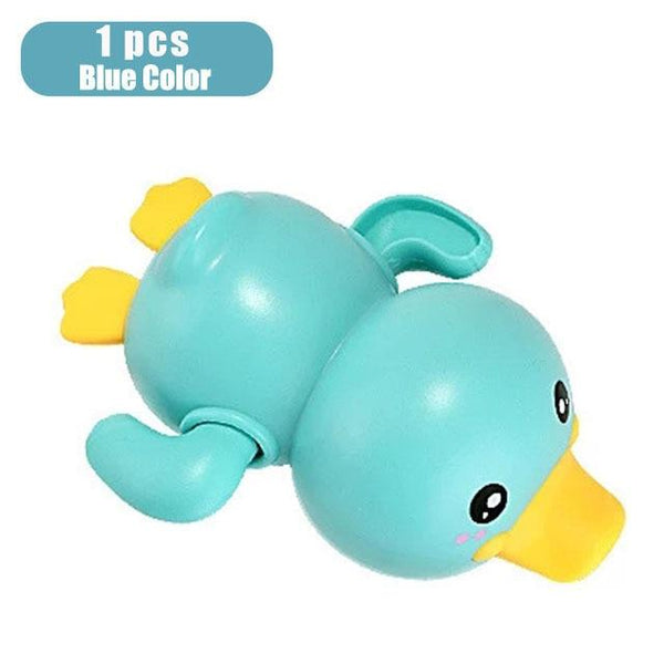 Planet Gates 1pcs blue duck Baby Bath Toys Animal Cute Cartoon Tortoise Crab Classic Baby Water Toy Infant Swim Chain Clockwork Toy For Kid 2020 Newest