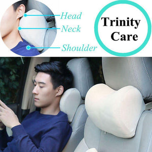 Planet Gates 1PCS Car Headrest Neck Pillow for seat chair in auto Memory Foam cotton mesh cushion Fabric Cover soft Head rest travel support