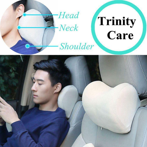 Planet Gates 1PCS Car Headrest Neck Pillow for seat chair in auto Memory Foam cotton mesh cushion Fabric Cover soft Head rest travel support