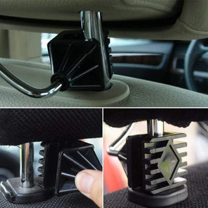 Planet Gates 1Pcs Chrome Metal Car Seat Headrest Coat Rack Jacket Suit Clothes Hanger