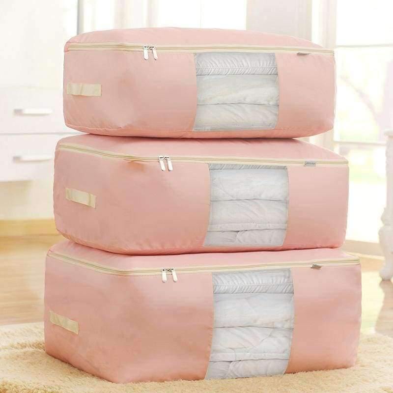 Planet Gates 1Pcs Clothing Wardrobe Organizer Bag Clothes Blanket Quilt Closet Box Bag Home Foldable Storage Organization Wash Moisture-proof