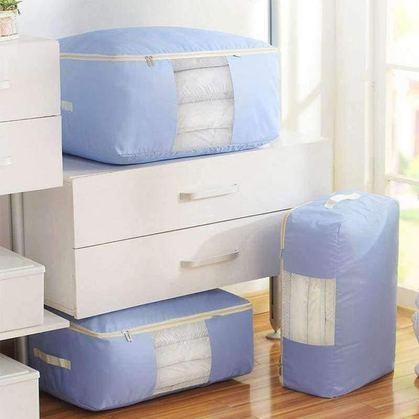 Planet Gates 1Pcs Clothing Wardrobe Organizer Bag Clothes Blanket Quilt Closet Box Bag Home Foldable Storage Organization Wash Moisture-proof