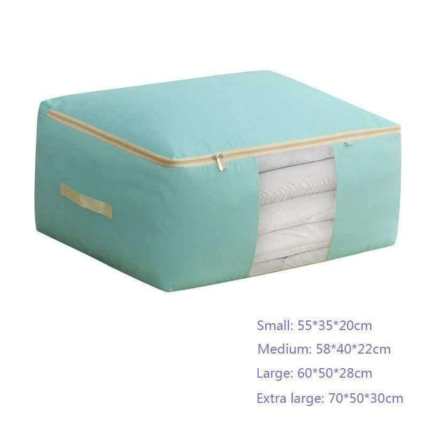 Planet Gates 1Pcs Clothing Wardrobe Organizer Bag Clothes Blanket Quilt Closet Box Bag Home Foldable Storage Organization Wash Moisture-proof