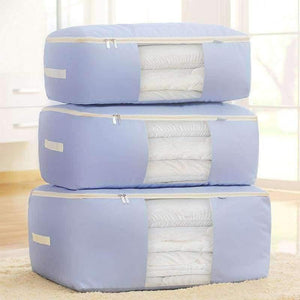 Planet Gates 1Pcs Clothing Wardrobe Organizer Bag Clothes Blanket Quilt Closet Box Bag Home Foldable Storage Organization Wash Moisture-proof