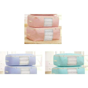 Planet Gates 1Pcs Clothing Wardrobe Organizer Bag Clothes Blanket Quilt Closet Box Bag Home Foldable Storage Organization Wash Moisture-proof