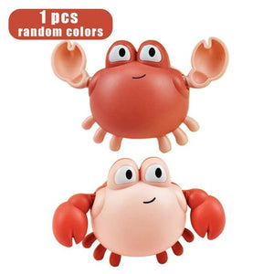 Planet Gates 1pcs crab random 2 Baby Bath Toys Animal Cute Cartoon Tortoise Crab Classic Baby Water Toy Infant Swim Chain Clockwork Toy For Kid 2020 Newest