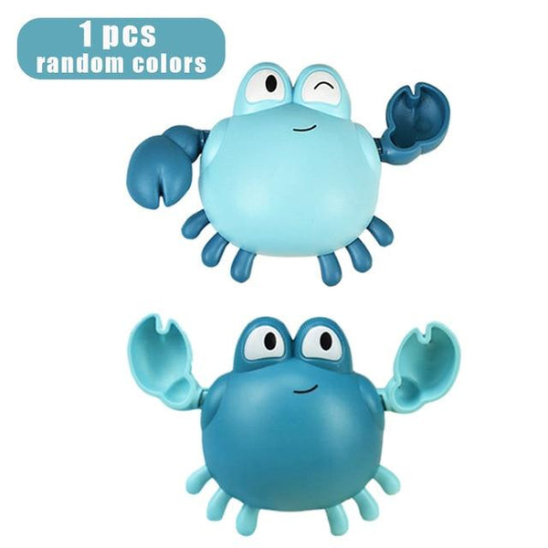 Planet Gates 1pcs crab random Baby Bath Toys Animal Cute Cartoon Tortoise Crab Classic Baby Water Toy Infant Swim Chain Clockwork Toy For Kid 2020 Newest