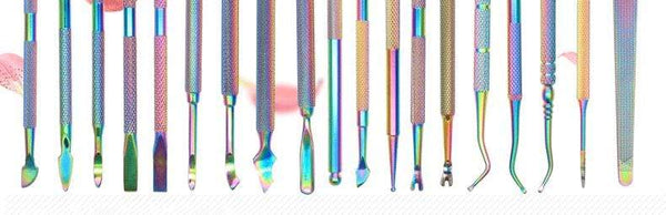 Planet Gates 1pcs Double-ended Stainless Steel Cuticle Pusher Dead Skin Push Remover For Pedicure Manicure Nail Art Cleaner Care Tool