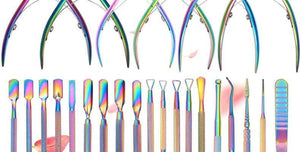 Planet Gates 1pcs Double-ended Stainless Steel Cuticle Pusher Dead Skin Push Remover For Pedicure Manicure Nail Art Cleaner Care Tool