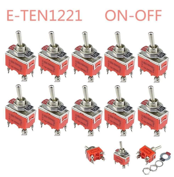 Planet Gates 1PCS E-TEN1221 15A 250VAC 4PIN ON-OFF Toggle Switch Rocker Switch The Power Switch Micro Switch Orange