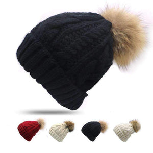 Planet Gates 1Pcs Fashion Autumn Winter Hat For Women Warm Knitted Skullies Pompom Hats Skullies Caps Bonnet Femme Casual Beanies for Ladies