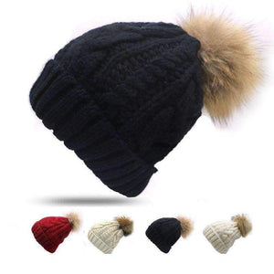 Planet Gates 1Pcs Fashion Autumn Winter Hat For Women Warm Knitted Skullies Pompom Hats Skullies Caps Bonnet Femme Casual Beanies for Ladies