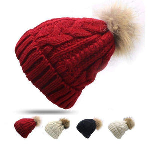Planet Gates 1Pcs Fashion Autumn Winter Hat For Women Warm Knitted Skullies Pompom Hats Skullies Caps Bonnet Femme Casual Beanies for Ladies