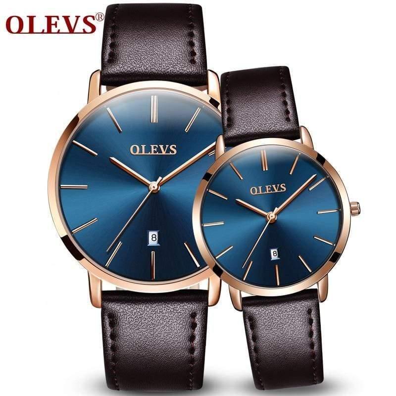 Planet Gates 1pcs for men Luxury Brand Lover's Watch Mens Women Slim Leather Automatic Calendar Couple Watches Male Quartz Wrist watches