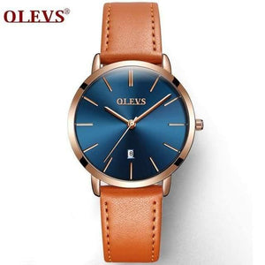 Planet Gates 1pcs for women 3 Luxury Brand Lover's Watch Mens Women Slim Leather Automatic Calendar Couple Watches Male Quartz Wrist watches