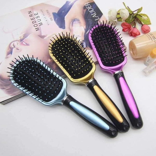 Planet Gates 1pcs Hair Care Massage Hair Dressing Styling Comb Plastic Paddle Women Anti-static Brush Tangle Wet & Dry Salon Hair Brush