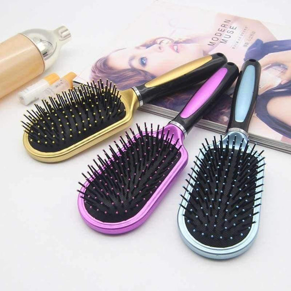 Planet Gates 1pcs Hair Care Massage Hair Dressing Styling Comb Plastic Paddle Women Anti-static Brush Tangle Wet & Dry Salon Hair Brush