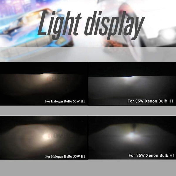 Planet Gates 1PCS Halogen Lens H1 2.0 inch Bi Xenon Projector Head Light Lens LHD Mini Glass Lens for H1 H4 H7 Motorcycle Lamps DIY