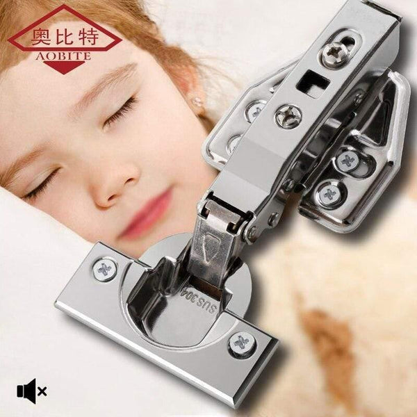 1pcs Hinge Stainless Steel Door Hydraulic Hinges Damper Buffer Soft Close For Cabinet Door Cupboard Furniture Hardware