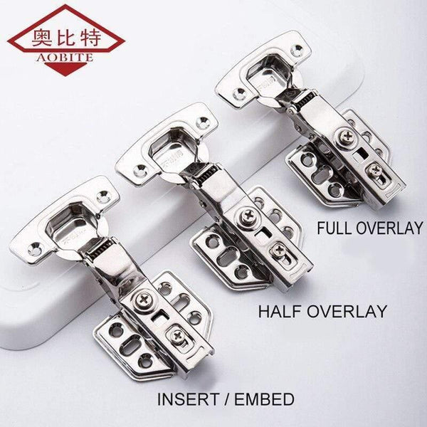 1pcs Hinge Stainless Steel Door Hydraulic Hinges Damper Buffer Soft Close For Cabinet Door Cupboard Furniture Hardware