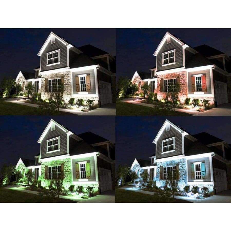 Planet Gates 1PCS Led Spotlight RGB Floodlights 10W 20W 30W 50W Flood Lighting IP65 Outdoor 85-265V Spotlights+Remote Controller Spot Garden