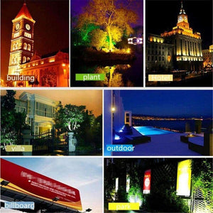 Planet Gates 1PCS Led Spotlight RGB Floodlights 10W 20W 30W 50W Flood Lighting IP65 Outdoor 85-265V Spotlights+Remote Controller Spot Garden