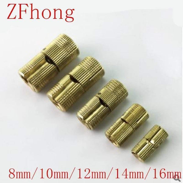 1pcs/lot 8mm 10mm 12mm 14mm Copper Barrel Hinges Cylindrical Hidden Cabinet Concealed Invisible Brass Hinges Mount