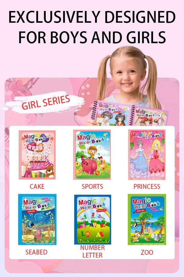 Planet Gates 1pcs Magical Book Water Drawing Montessori Toys Reusable Coloring Book Magic Water Drawing Book Sensory Early Education Toys