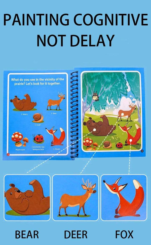 Planet Gates 1pcs Magical Book Water Drawing Montessori Toys Reusable Coloring Book Magic Water Drawing Book Sensory Early Education Toys