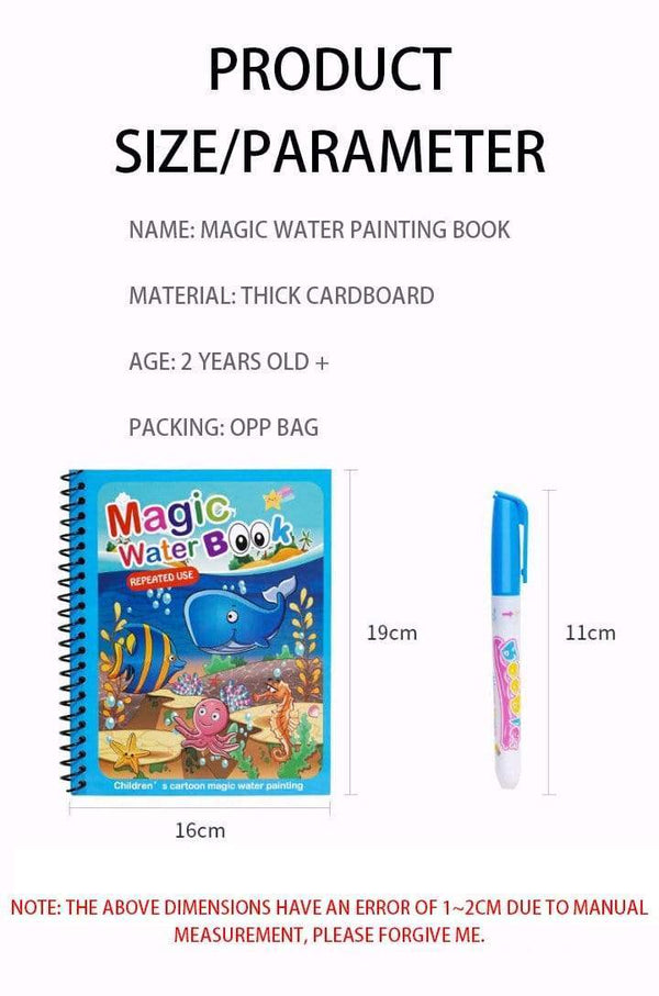 Planet Gates 1pcs Magical Book Water Drawing Montessori Toys Reusable Coloring Book Magic Water Drawing Book Sensory Early Education Toys
