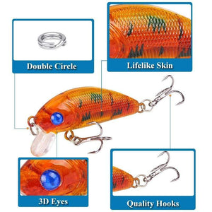 Planet Gates 1PCS Minnow Fishing Lure 50mm4.2g  Topwater Hard Bait Wobbler Jig Bait Crankbait Carp Striped bass Pesca Fishing tackle SwimBait