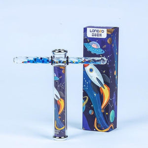 Planet Gates 1PCS Navy Blue Kaleidoscope Classic Toys Quicksand Glitter Wand Kaleidoscope Baby Toy Funny Light Shadow Science Educational Toys For Children