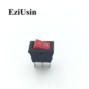 Planet Gates 1pcs On-Off KCD11 2Pin 2P Black Red Boat Car Rocker Switch 3A 250V 6A 125V AC Button KCD1-11 10*15 10x15 KCD117