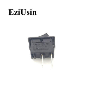 Planet Gates 1pcs On-Off KCD11 2Pin 2P Black Red Boat Car Rocker Switch 3A 250V 6A 125V AC Button KCD1-11 10*15 10x15 KCD117