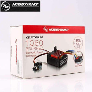 Planet Gates 1pcs Original HobbyWing QuicRun 1060 60A Brushed  Electronic Speed Controller ESC For 1:10  RC Car Waterproof