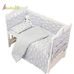 Planet Gates 1pcs raining clauds 1 Infant Baby Kids Cotton Nursery bedding Crib Bumper Bed Protector,Fashion Raining Bedding Set available 1-5pcs/set