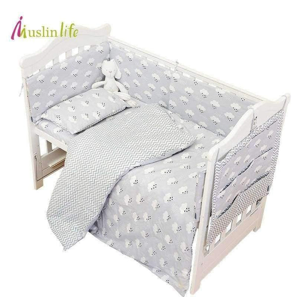 Planet Gates 1pcs raining clauds 1 Infant Baby Kids Cotton Nursery bedding Crib Bumper Bed Protector,Fashion Raining Bedding Set available 1-5pcs/set