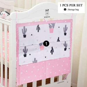 Planet Gates 1pcs set stroge bag Lovely  Cactus Triangle Baby Gril Crib Bed Bumpers, Fashion Baby Bedding Set Girls Cotton Nursery bedding,130*70cm