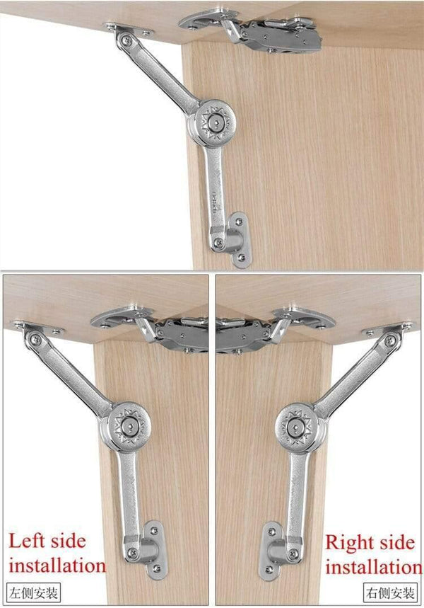 1pcs Soft close cabinet hinges Adjustable Hydraulic Gas Spring Cupboard door Damper Furniture Lift Up Flap Stay Support Hardware