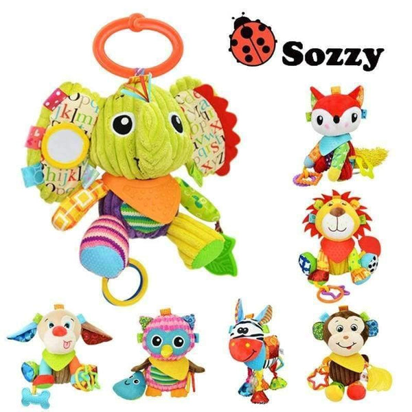 Planet Gates 1pcs Sozzy Multifunctional Baby Toys Rattles Mobiles Soft Cotton Infant Pram Stroller Car Bed Rattles Hanging Animal Plush Toys