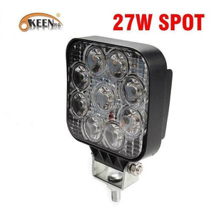 Planet Gates 1pcs Spot 27W 4inch 10cm 18W 27W 48W Offroad Car 4WD Truck Tractor Boat Trailer 4x4 SUV ATV 12V Spot Flood LED Light Bar LED Work Light