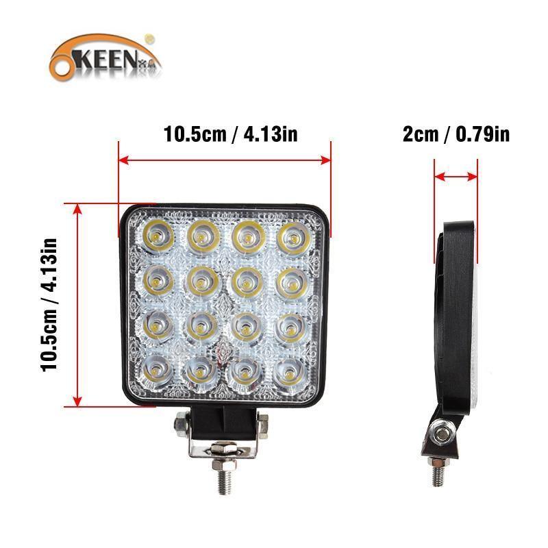 Planet Gates 1pcs Spot 48W 4inch 10cm 18W 27W 48W Offroad Car 4WD Truck Tractor Boat Trailer 4x4 SUV ATV 12V Spot Flood LED Light Bar LED Work Light