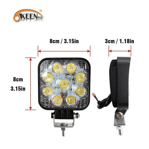 Planet Gates 1pcs Spot 48W 4inch 10cm 18W 27W 48W Offroad Car 4WD Truck Tractor Boat Trailer 4x4 SUV ATV 12V Spot Flood LED Light Bar LED Work Light